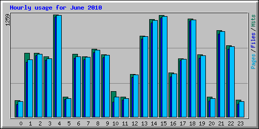 Hourly usage for June 2010