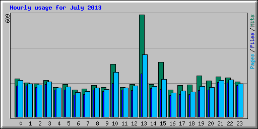 Hourly usage for July 2013