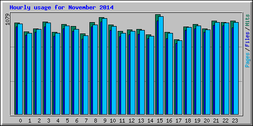 Hourly usage for November 2014