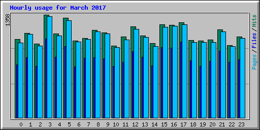 Hourly usage for March 2017