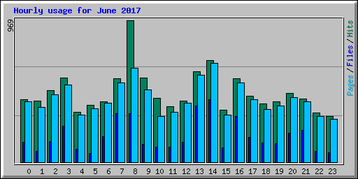 Hourly usage for June 2017